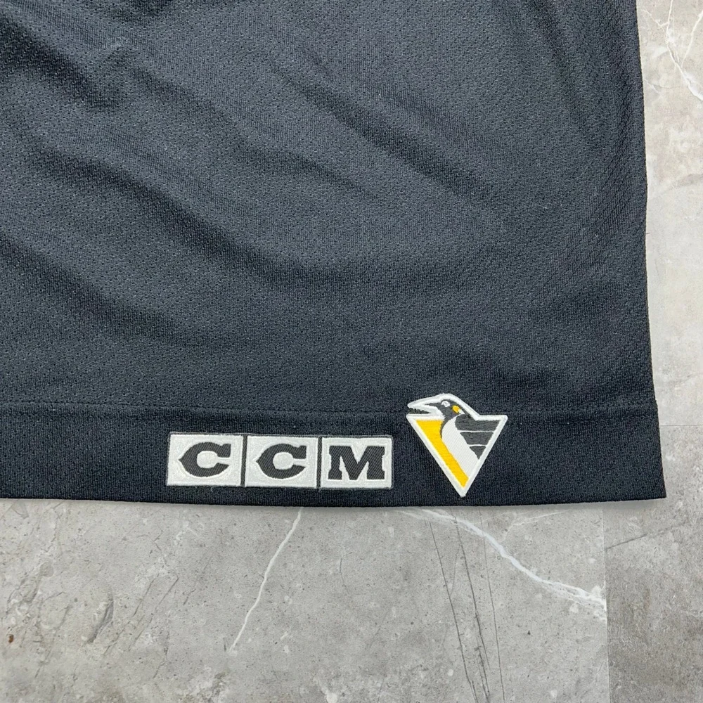 Vintage CCM Pittsburgh Penguins Jersey Mens XL Robo Pens Hockey Sweater Blank